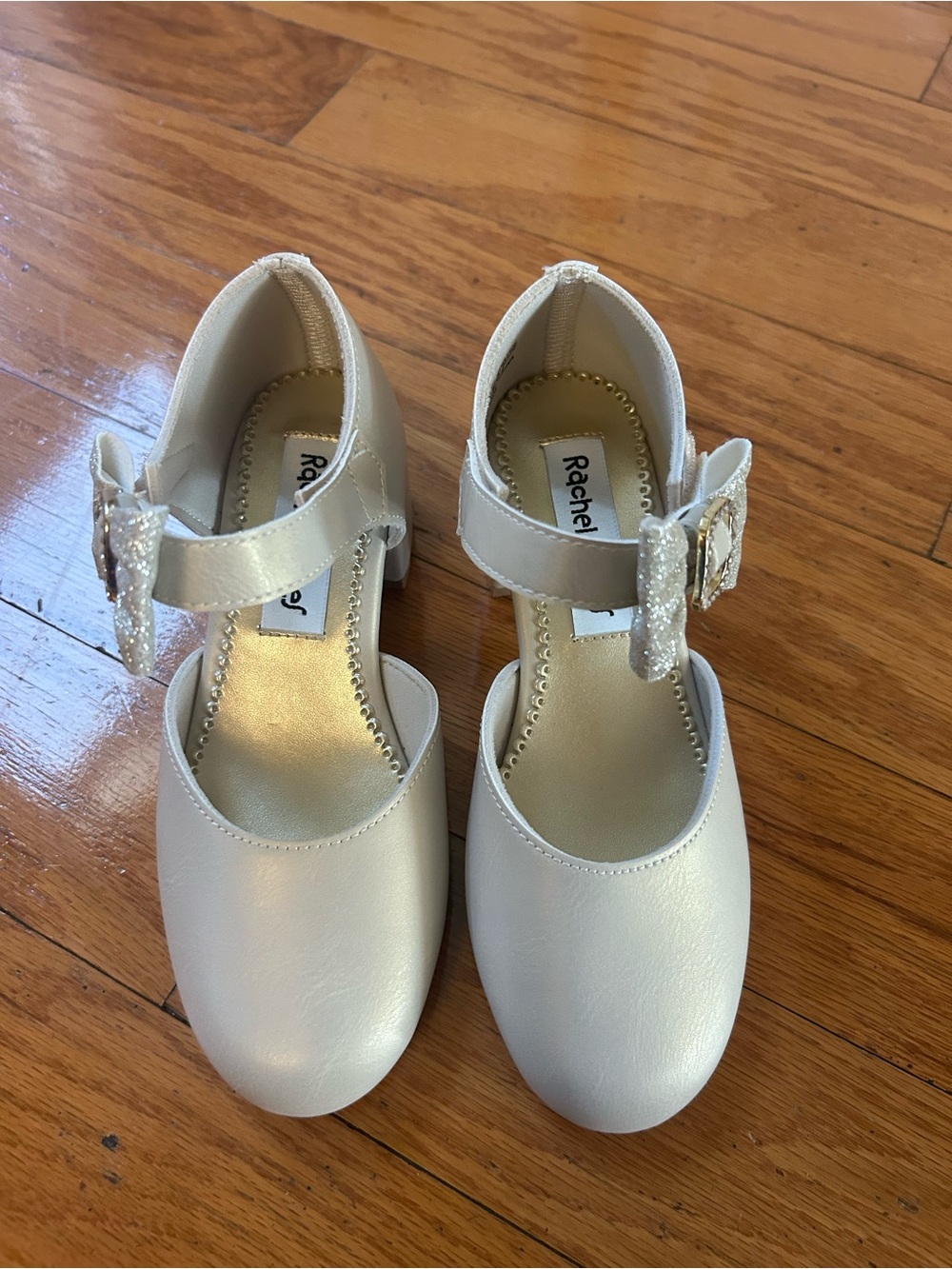 NEW Rachel Shoes Girls' Dress Shoes with Glitter Bow size 1